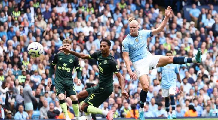 Haaland scores twice as Man City beat Brentford