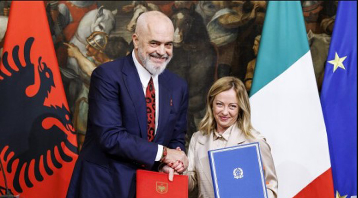 Italy sends first migrants to Albania under new agreement 