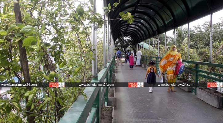 দৃষ্টিনন্দন ফুটওভার ব্রিজ, হকারে অস্বস্তি