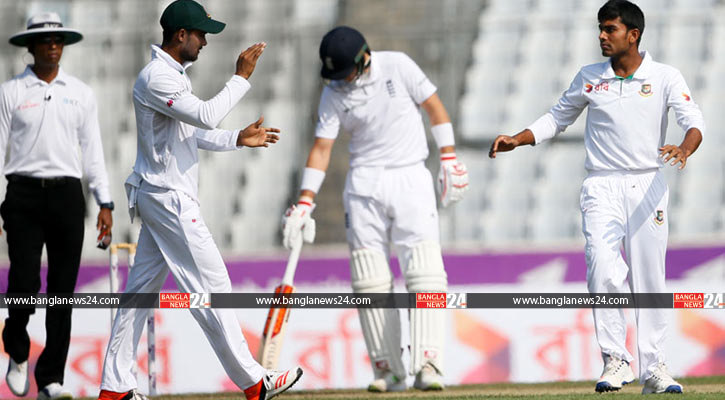 প্রথম সেশনে ইংল্যান্ড ১৬৩/৮