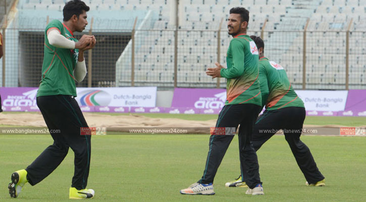 ঈদের দিনে অনুশীলনে টাইগাররা