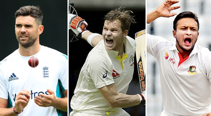 টেস্টের শীর্ষে অ্যান্ডারসন, স্মিথ, সাকিব