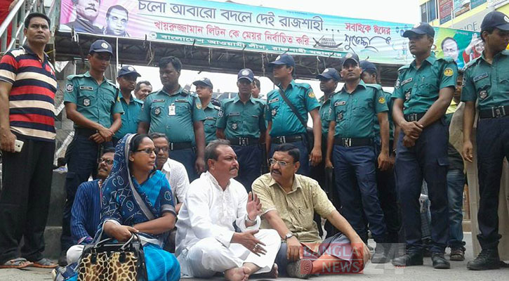 ব্যানার টাঙানো নিয়ে উত্তেজনা, ধর্মঘটে মেয়র বুলবুল