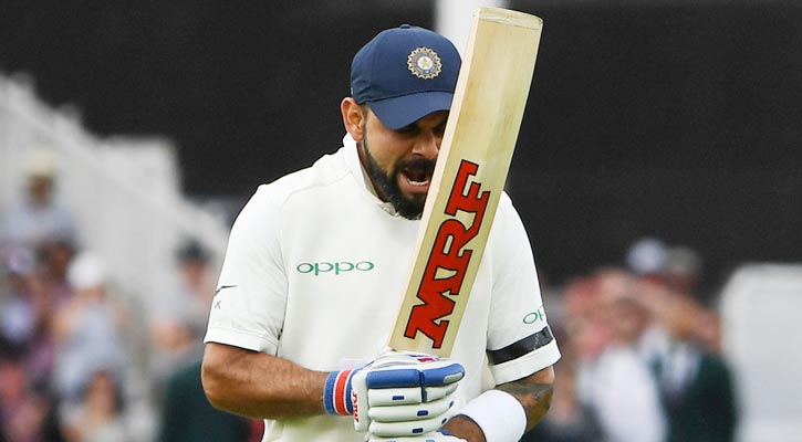 সেঞ্চুরি বঞ্চিত কোহলির ব্যাটে লড়লো ভারত