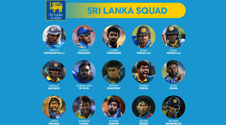 বাদ পড়া চার ক্রিকেটারকে নিয়ে শ্রীলঙ্কার বিশ্বকাপ দল