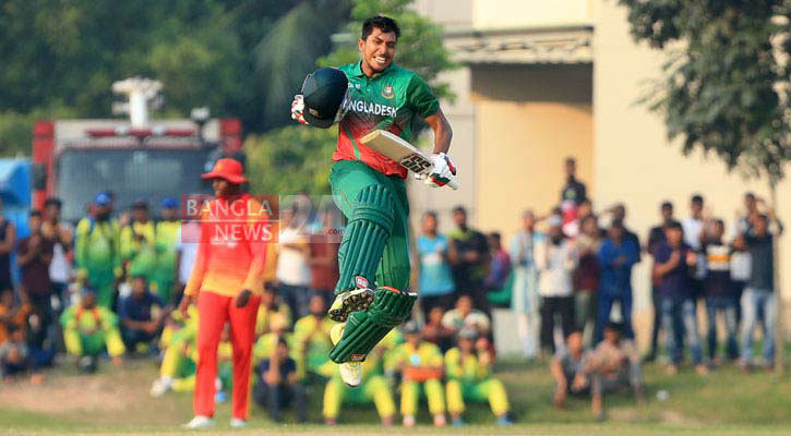 ঝড়ো সেঞ্চুরিতে বিশ্বকাপের আগে ফর্ম দেখালেন সৌম্য