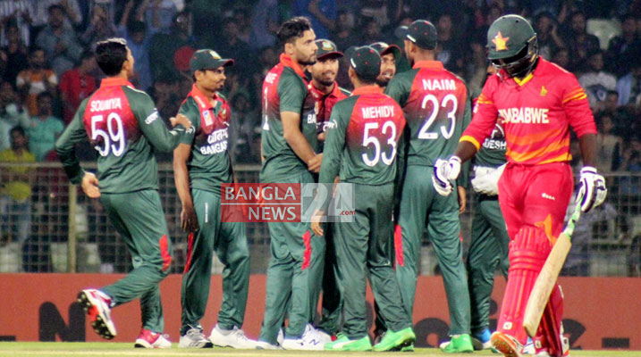 ৬ উইকেট হারিয়ে ধুঁকছে জিম্বাবুয়ে 