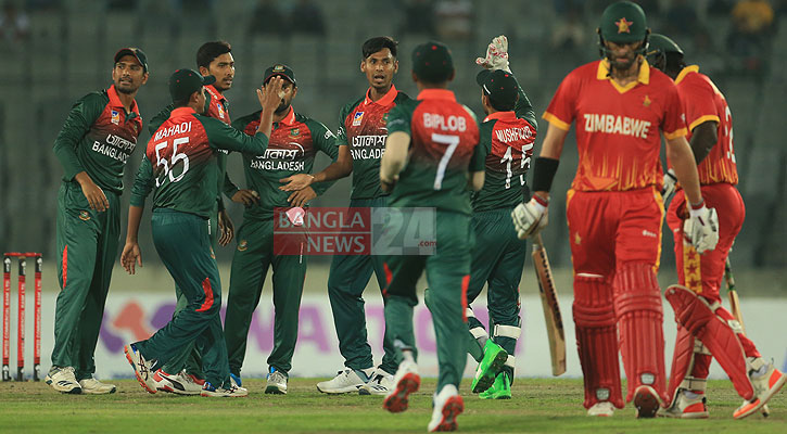 জিম্বাবুয়ের বিপক্ষে সবচেয়ে বড় জয়ে লিড নিল বাংলাদেশ