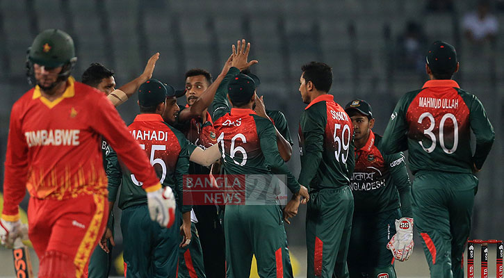 আমিনুলের ঘূর্ণিতে ৭ উইকেট হারিয়ে ধুঁকছে জিম্বাবুয়ে 