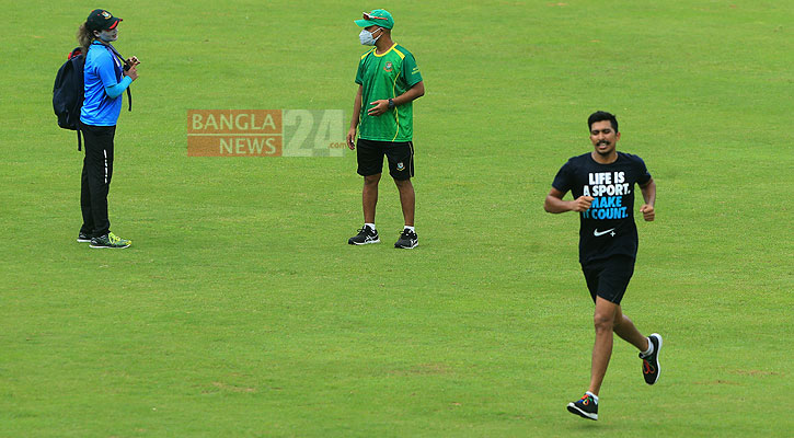 ছুটির দিনেও অনুশীলন করলেন ক্রিকেটাররা