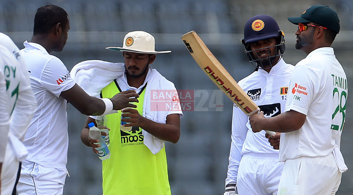 সাকিবের স্বপ্নের বলের পর লঙ্কানদের প্রতিরোধ