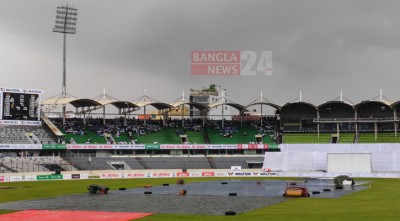 মিরপুরে ঝুম বৃষ্টি, বন্ধ খেলা