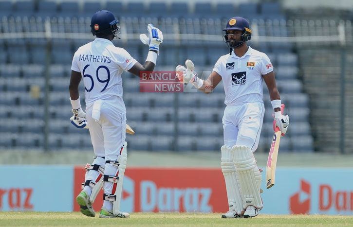 ম্যাথিউসের পর সেঞ্চুরি চান্ডিমালের, বড় লিডের পথে লঙ্কানরা