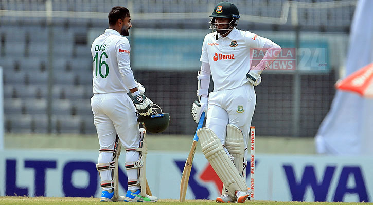 সাকিবের ফিফটি ও লিটনের ২ হাজারে লিড বাংলাদেশের