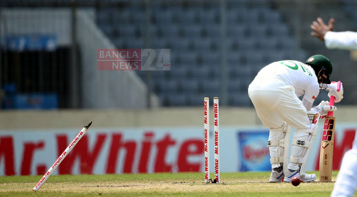 ব্যাটিং বিপর্যয়ে ১৬৯ রানেই অলআউট বাংলাদেশ