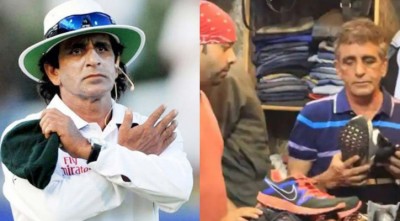 সাবেক পাকিস্তানি আম্পায়ার আসাদ এখন জুতা বিক্রেতা!