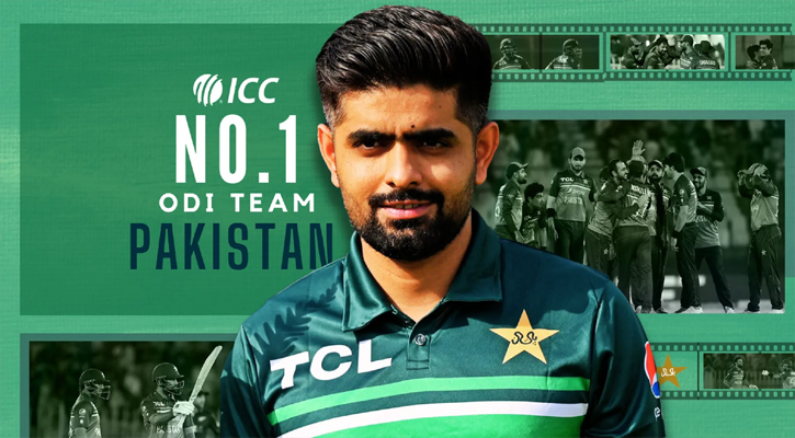 বাবরের রেকর্ড গড়া ম্যাচ জিতে র‍্যাংকিংয়ের শীর্ষে পাকিস্তান