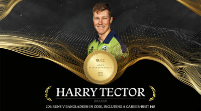 শান্ত-বাবরকে পেছনে ফেলে আইসিসির মাসসেরা হ্যারি টেক্টর