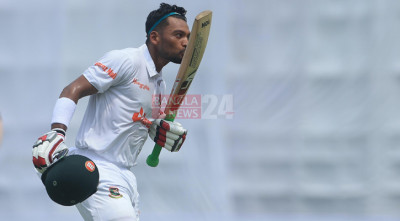 স্ত্রীকে সেঞ্চুরি উৎসর্গ করে শান্ত বললেন, ‘এই একশটা তোমার জন্য’