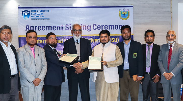 আইএসইউ ও পিকেএফএসসি এর মধ্যে সমঝোতা স্মারক সই