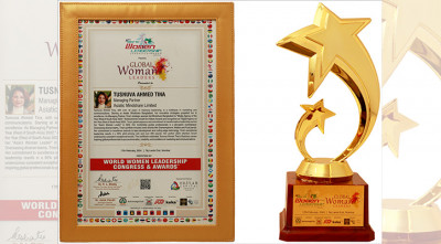 তাসনুভা আহমেদ জিতলেন ‘গ্লোবাল ওম্যান লিডারস’ খেতাব