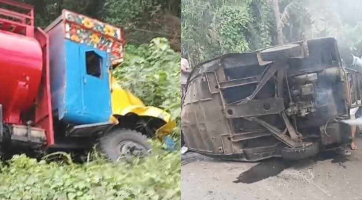 খুলনায় মাহেন্দ্রা-ট্যাংক লরির মুখোমুখি সংঘর্ষে নিহত ৩