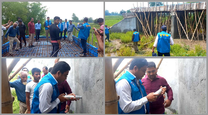 সড়ক ছাড়াই নালার ওপর অর্ধকোটি টাকার সেতু নির্মাণ