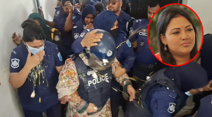 আদালত প্রাঙ্গণে মমতাজের ওপর ডিম নিক্ষেপ