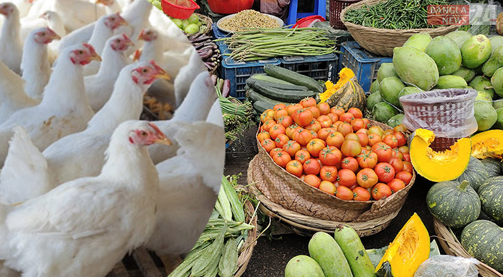 মুরগির বাজার চড়া, কমেছে সবজির দাম