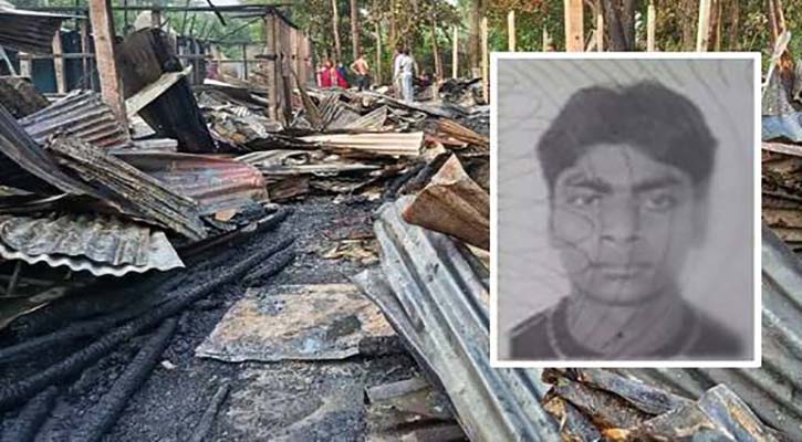 আগুনের ধোঁয়ায় দম বন্ধ হয়ে যুবকের মৃত্যু