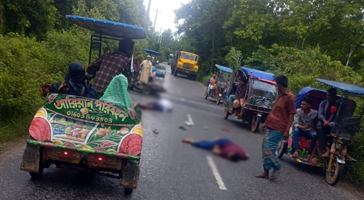 শ্রীপুরে পিকআপভ্যান-মোটরসাইকেলের সংঘর্ষ, প্রাণ গেল ২ ভায়রার