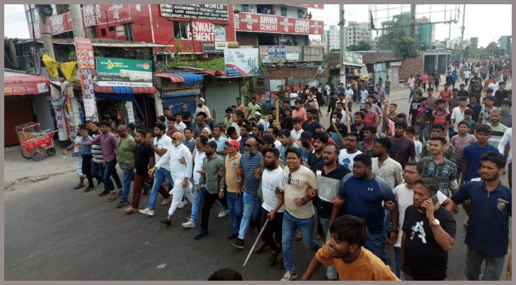জুলাই অভ্যুত্থানে অগ্নিগর্ভ না.গঞ্জ বিজয় মিছিলে হয় শান্ত