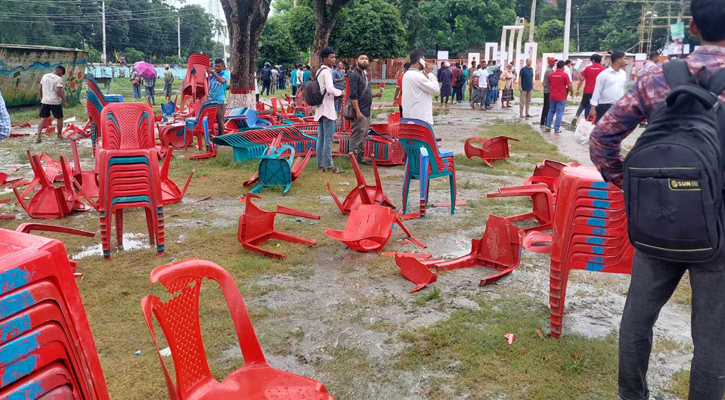 গোপালগঞ্জে এনসিপির সমাবেশ মঞ্চে নিষিদ্ধ ছাত্রলীগ-আ. লীগের হামলা