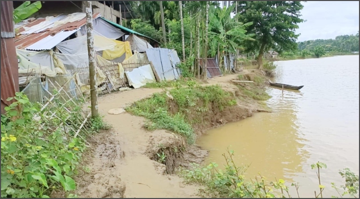 কাচালং নদীর ভাঙনে বদলে যাচ্ছে বাঘাইছড়ির মানচিত্র
