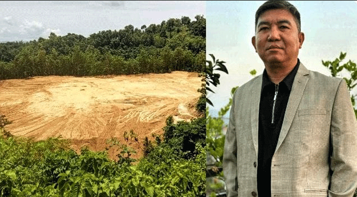 পাহাড় কাটার দায়ে বাঘাইছড়ির সাবেক চেয়ারম্যানের নামে মামলা