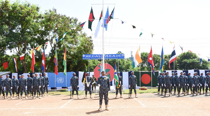 দক্ষিণ সুদানে জাতিসংঘ শান্তিরক্ষা পদক পেলেন নৌবাহিনীর ১৯৯      