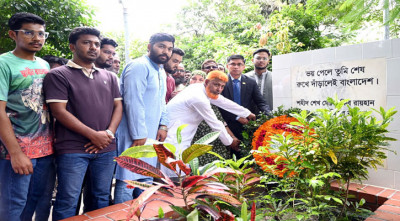 শহিদ সাকিব রায়হানের কবরে ফুল দিয়ে শ্রদ্ধা জানালেন জেলা প্রশাসক