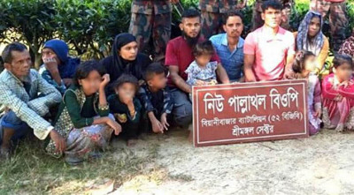 মৌলভীবাজার সীমান্ত দিয়ে নারী-শিশুসহ ১৭ রোহিঙ্গা ‘পুশইন’