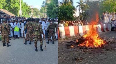 কাবার আদলে ১২ ফুট উঁচু কবর, নুরাল পাগলার লাশ তুলে আগুন, সংঘর্ষে আহত শতাধিক