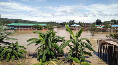 আকস্মিক বন্যায় খাগড়াছড়ির নিচু এলাকা প্লাবিত