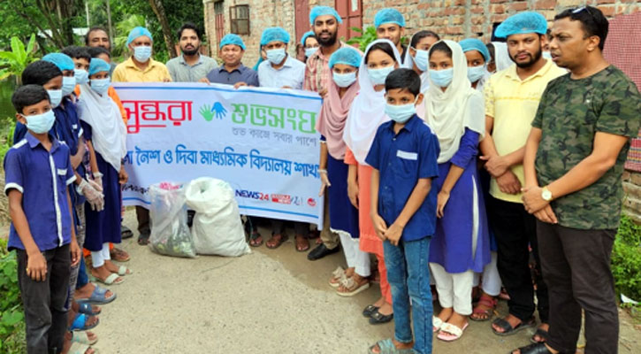ভোলায় বসুন্ধরা শুভসংঘের আয়োজনে পরিচ্ছন্নতা অভিযান 