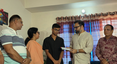 দাবাড়ু মনন রেজাকে তারেক রহমানের আর্থিক সহায়তা পৌঁছে দিলেন আমিনুল